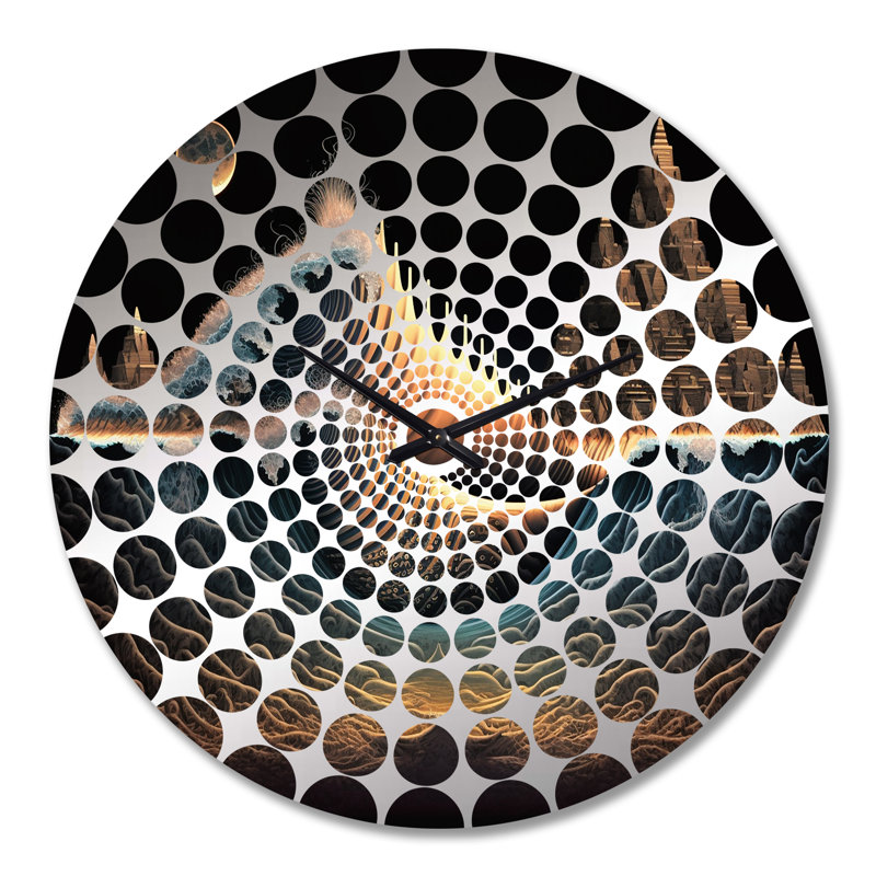 Horloge murale Giovana - Paysages abstraits, Très grand
