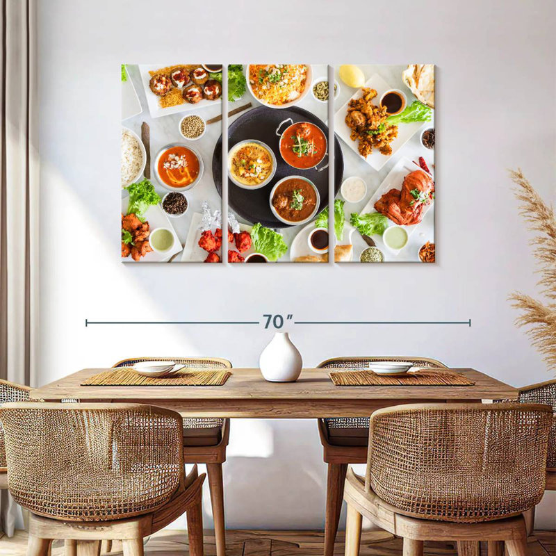 Variété de cuisine indienne, H 36 po x l 57 po