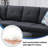 3-Piece Linen Sectional Sofa-617024144-617024232
