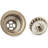 Strainer Basket with Lift Stopper - 3-1/2" - Brushed Gold-117805801
