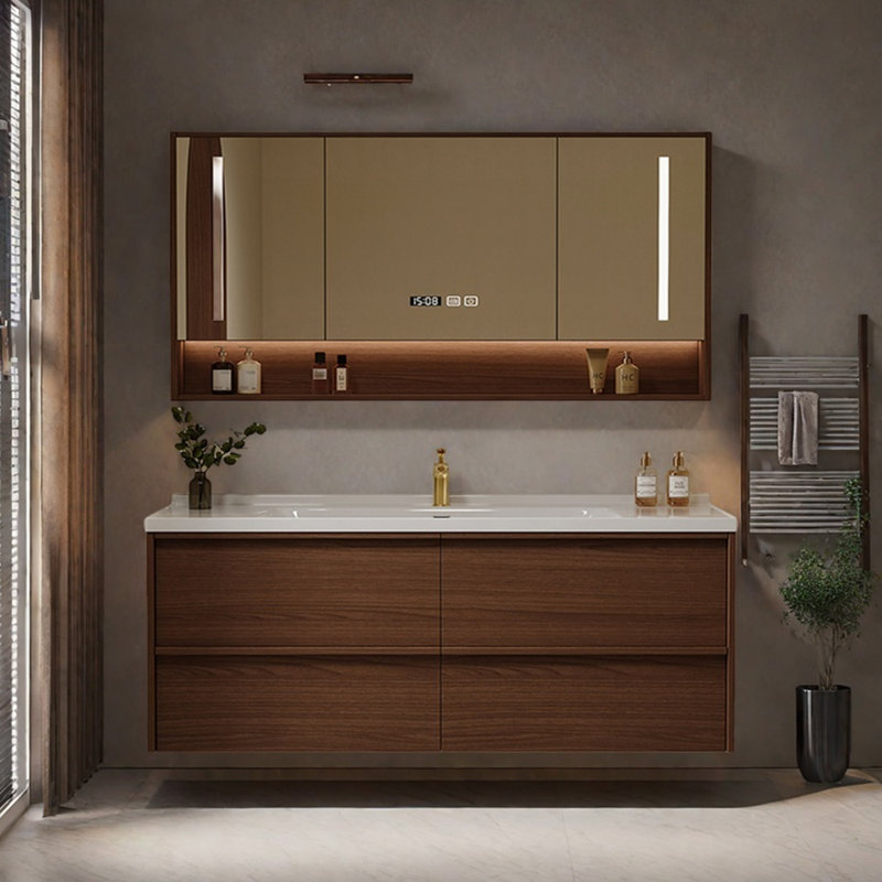 Minimalist retro style bathroom cabinet