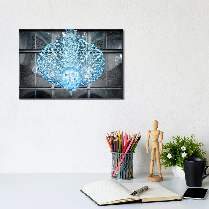 Ice Chandelier - Print on Canvas, 152.5 cm H x 101.5 cm W x 3.175 cm D, Wrapped Canvas