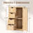 Oak Bathroom Storage Cabinet With 4 Drawers And 1 Door-1178162312