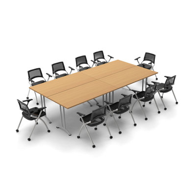 10 Person Conference Meeting Tables with 10 Chairs Complete Set