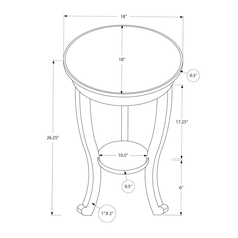 Table d'appoint, 2 niveaux, chambre à coucher, bout, lampe, table de chevet, ronde, table d'appoint, placage brun, traditionnel