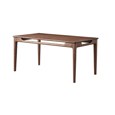 Dining Room Rectangular Simple Table Walnut Solid Wood Dining Table