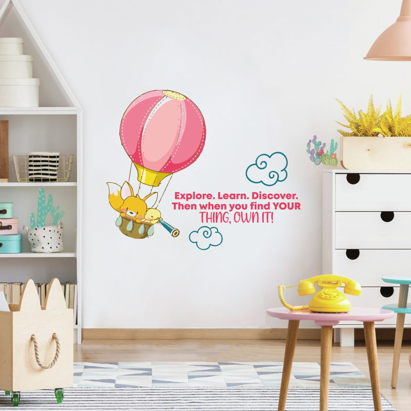 Décalcomanie murale en vinyle Explore, H 35 po x l 40 po x P 0,05 po