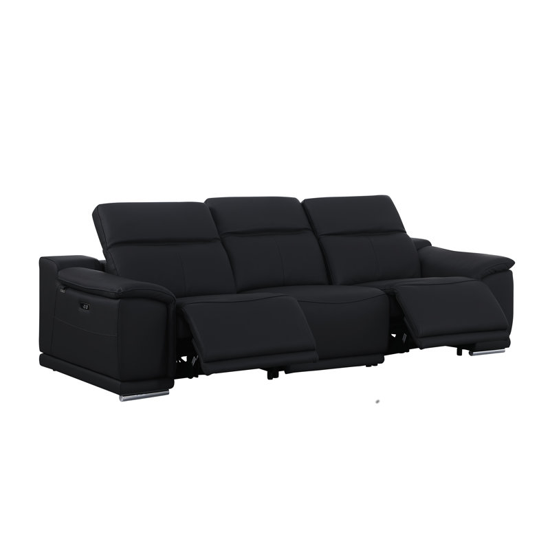 Canapé inclinable électrique Divanitalia, Noir