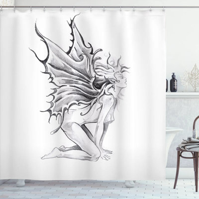 Tattoo Shower Curtain with Hooks Included