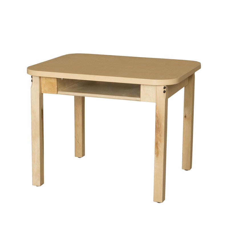 Student Desk with 16" Hardwood Legs, 19" H x 24" W x 18" D