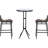 3 Piece Bar Height Outdoor Bistro , Tan. 2 Chairs And Round Patio Pub Table. All Weather Furniture For Gardens, Backyards, Balconies, Sunrooms, Poolside. Sink Into Comfort With Breathable Seating.