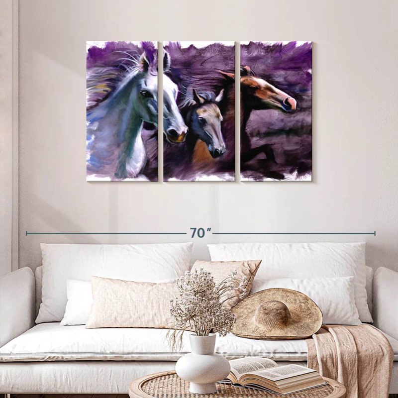 Brampt 3 Horses, 28" H x 45" W