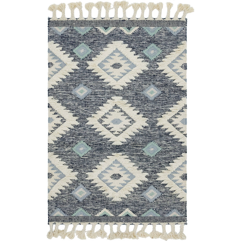 Alenah Wool Southwestern Indoor Rug, Rectangle 4' x 6'