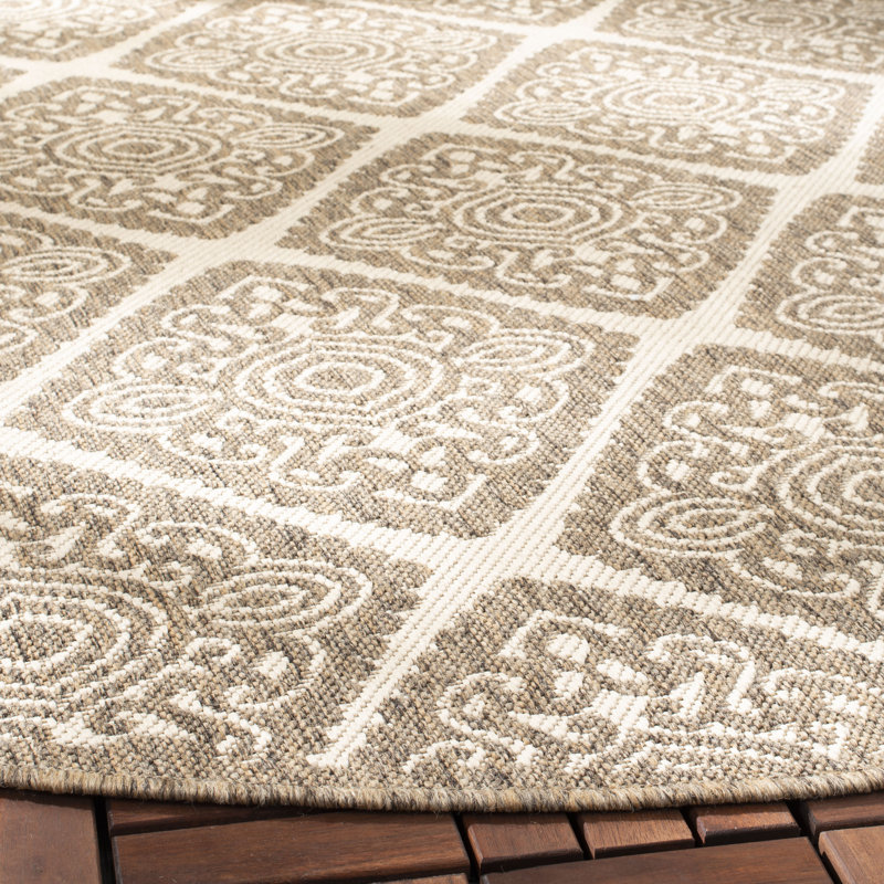 Frankee Performance Ikat Indoor/Outdoor Area Rug, Rectangle 3' x 5'