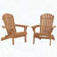 Ensemble de 2 chaises pliantes en bois Adirondack (dossier pré-assemblé)-648539429