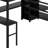 Metal Loft Bed With L-Shaped Desk And USB, Wardrobe And  Shelf, High Loft Bed With LED For Kids Teens Adults-268928733-268928735