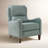 Beecher Traditional 28.75" Wide Genuine Leather Manual Club Recliner with Solid Wood Legs-443251221