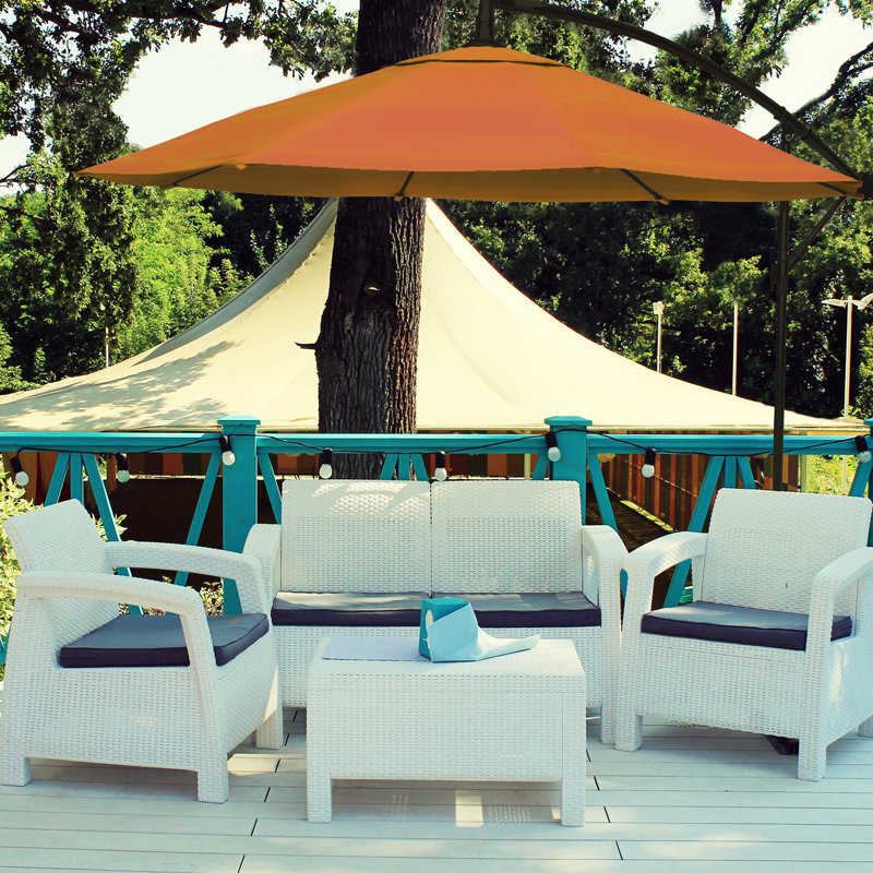 304.8cm Cantilever Parasol, Burnt Orange