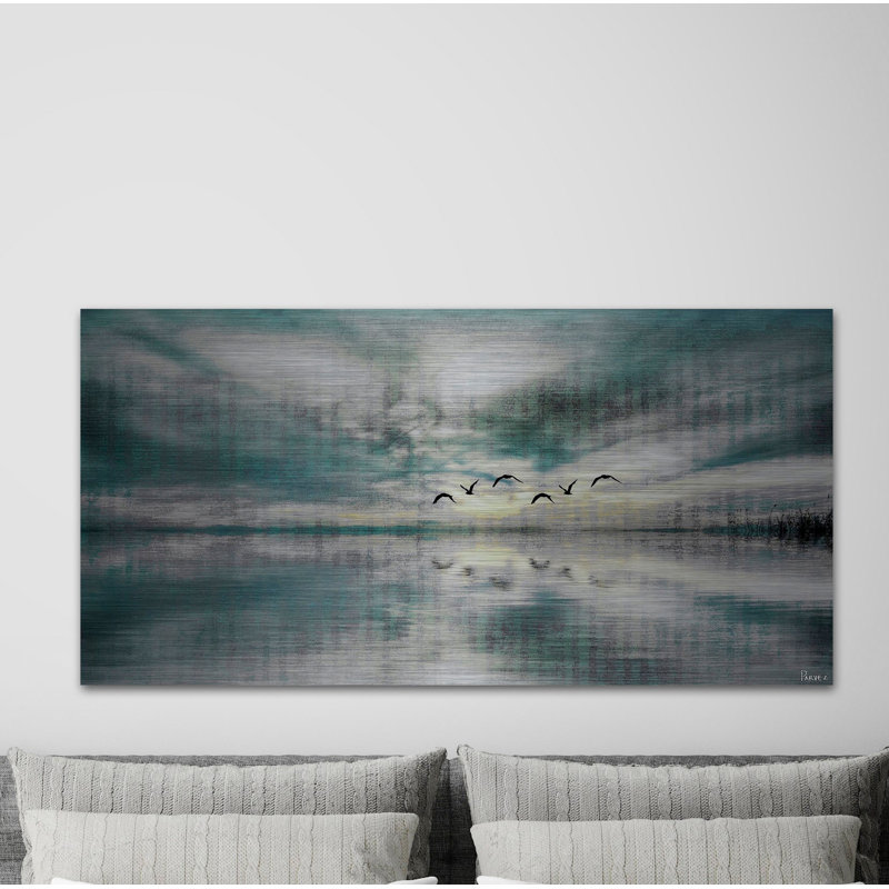" Birds Skylight " by Parvez Taj, 22.5" H x 45" W