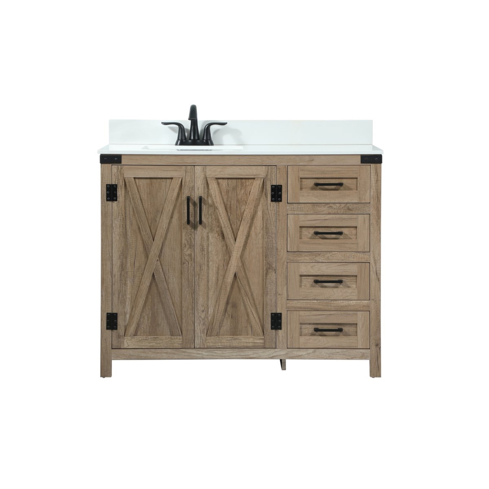Slayton 42'' Single Bathroom Vanity, Natural Oak