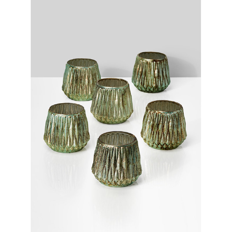 Votive en verre 6 pièces thé light