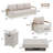 5 - Person Outdoor Conversation Set With Fire Pit Table-127685541