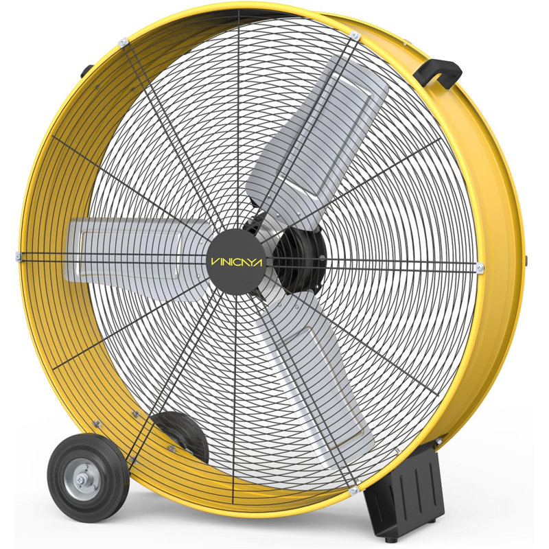 30 Inch High Velocity Floor Fan, 3-Speed Heavy Duty Industrial Drum Fan for Warehouses, Workshops, Factories and Basements