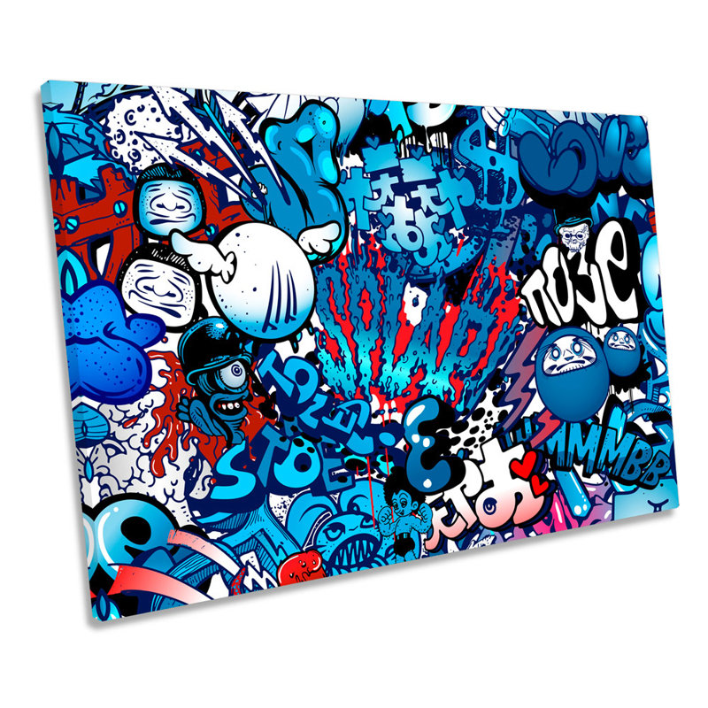 Urban Graffiti Characters - Wrapped Canvas Art Prints, 50.8cm H x 76.2cm W