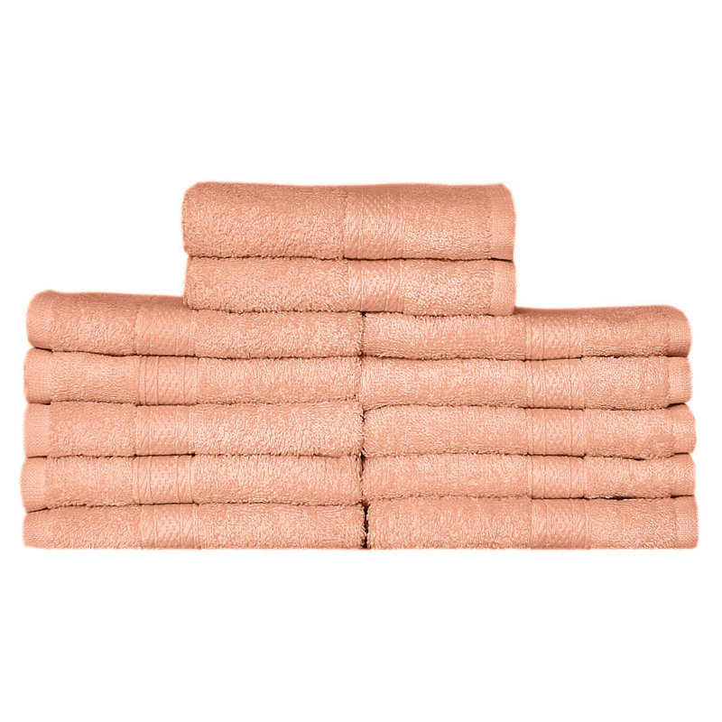 Cotton Midweight Washcloth, Peach