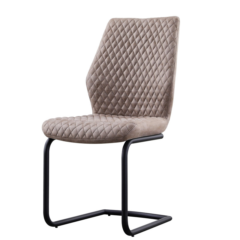 Hardcastle 50cm H Tufted Microfiber / Microsuede Upholstered Cantilever Chair