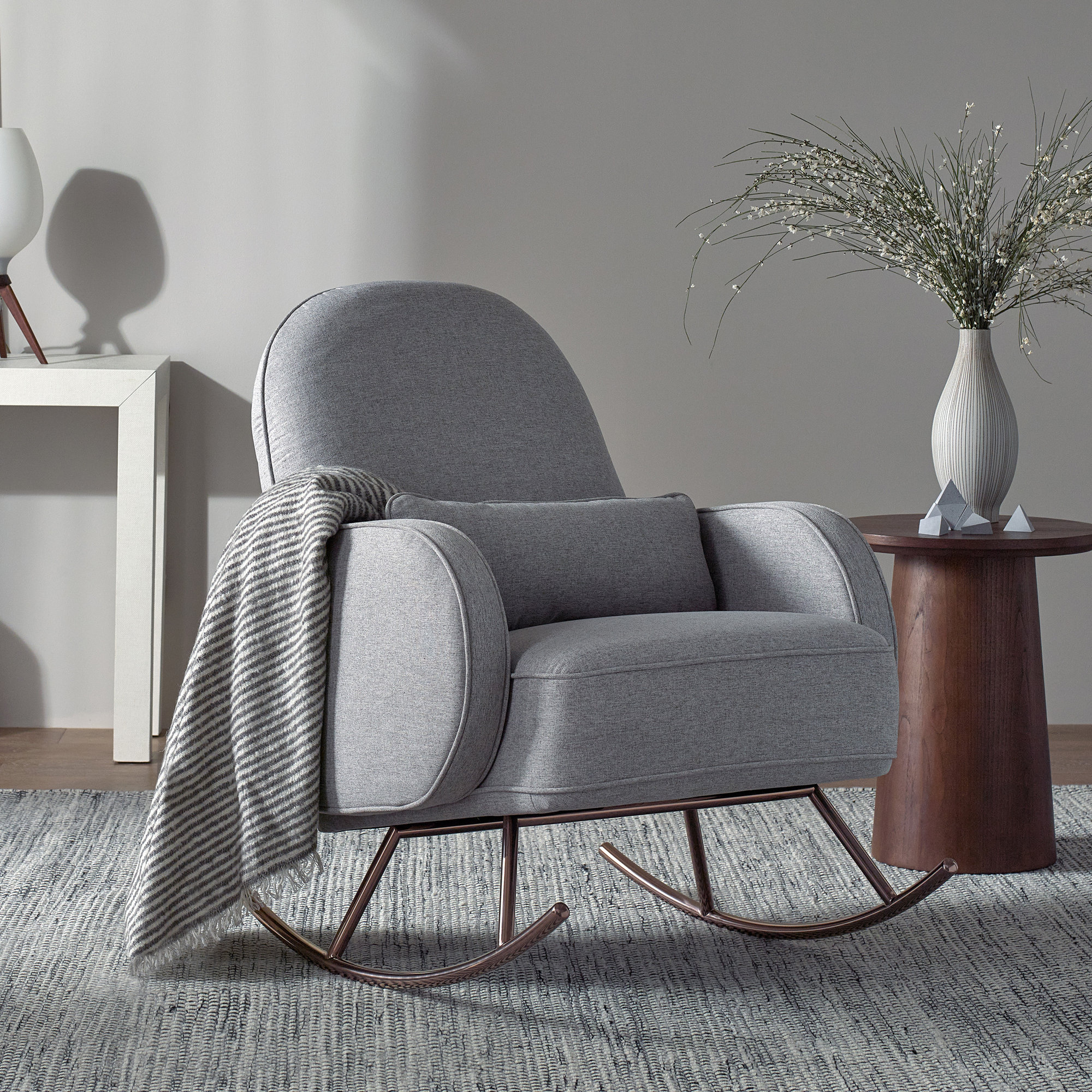 Compass Rocking Chair, Gray