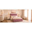 Structure de lit double en velours pleine grandeur avec tête de lit haute, support de lattes en bois, aucun sommier requis, assemblage facile, rose-133673714-133673715