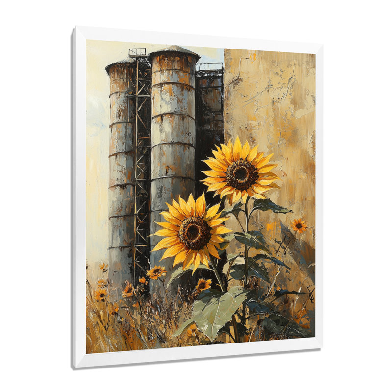 Dolci - art mural floral, H 20 po x l 12 po, Reproduction encadrée sans passe-partout, Blanc