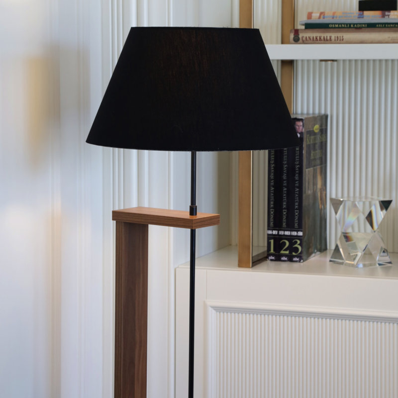 Claunch 150cm Traditional Floor Lamp, Black