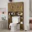 Over The Toilet Storage Cabinet With 3 Barn Doors-1004907879