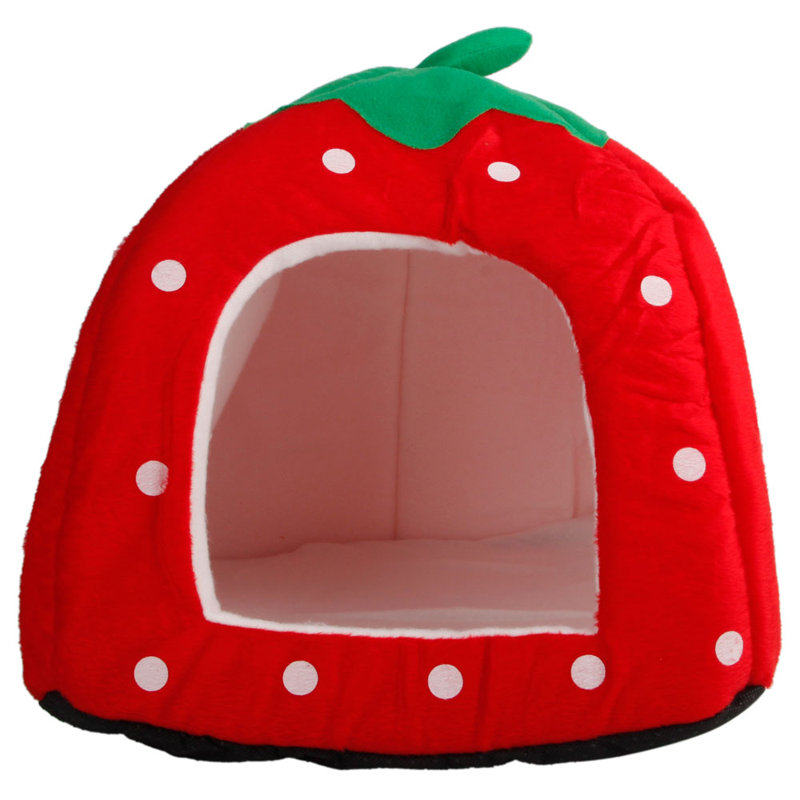 Dôme d’animal doux en coton Ricard, Rouge, l 11,8 po x P 12,2 po x H 13,8 po