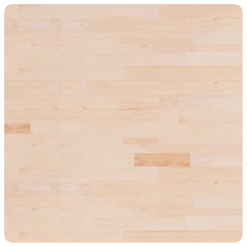 Square Table Top Untreated Solid Wood Oak, 1.6" H x 35.4" W x 35.4" D
