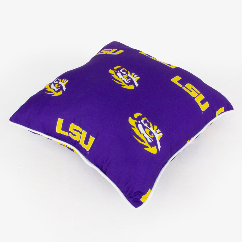 NCAA Square Pillow Cover & Insert, Louisiana State University