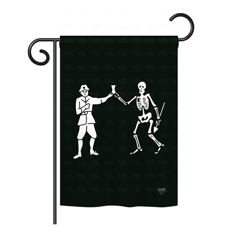 Drapeau maison en polyester 2 côtés bartholomew roberts, H 18,5 po x l 13 po