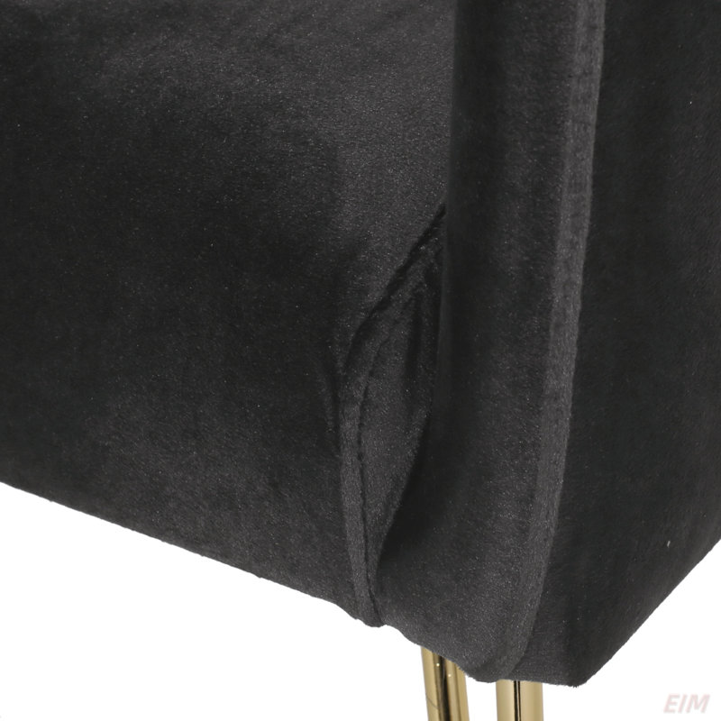 Chaise longue avec accoudoirs, Noir