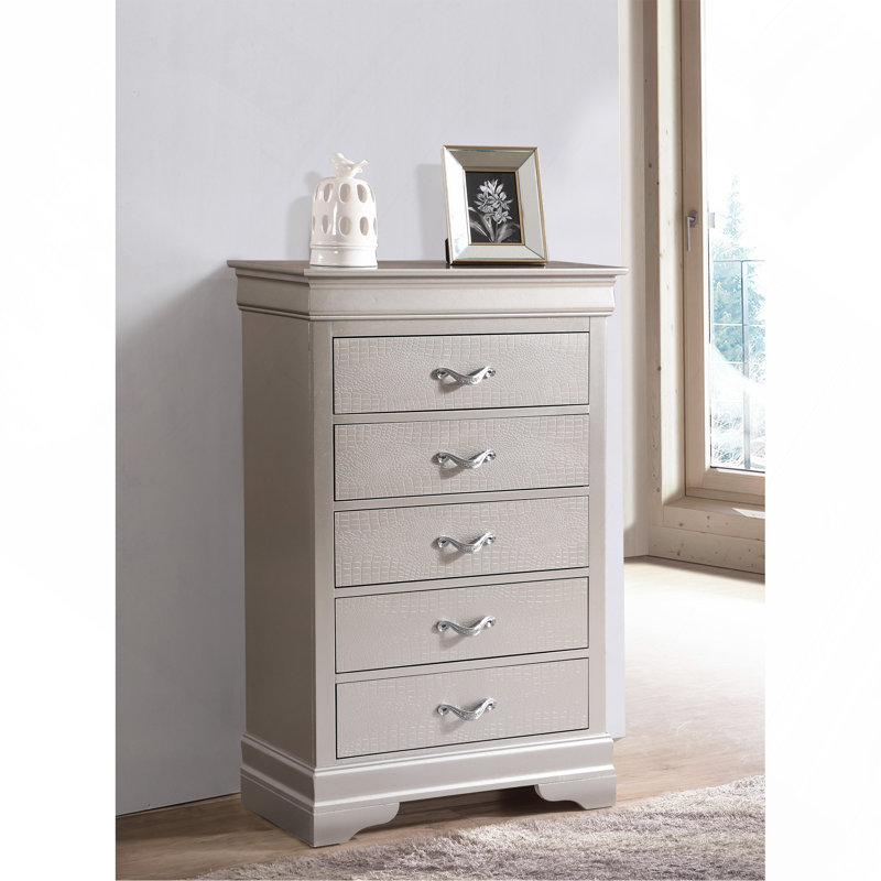 Lorana G6500-CH Chest ,Silver Champagne, Champagne