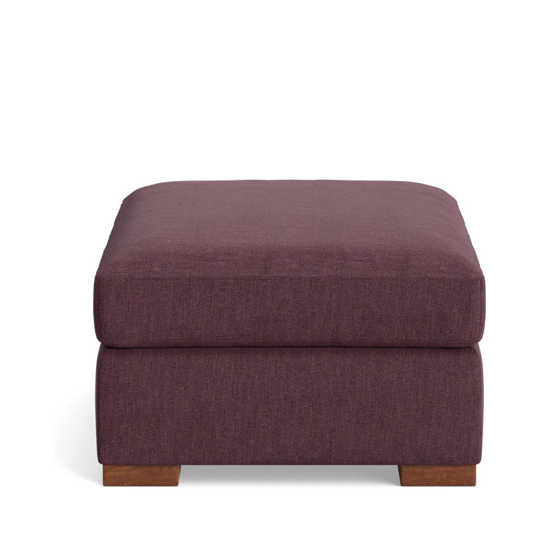 Couch Potato Ottoman, Performance Weave - Aubergine