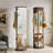 Solid Rubberwood Rotating Full-Length Mirror Cabinet
