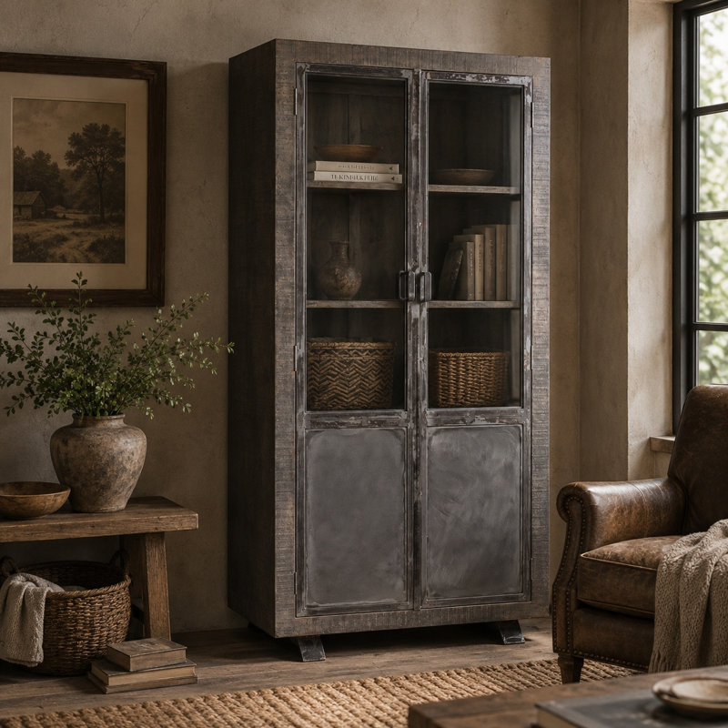 Rickey Solid Wood Cabinet, 36x16x77