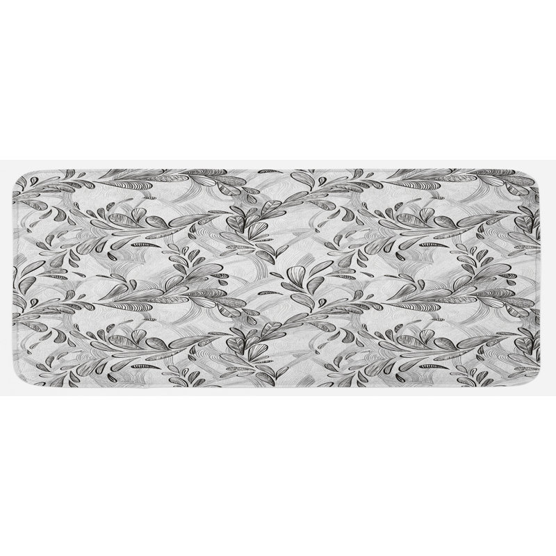 Tapis de cuisine noir et blanc