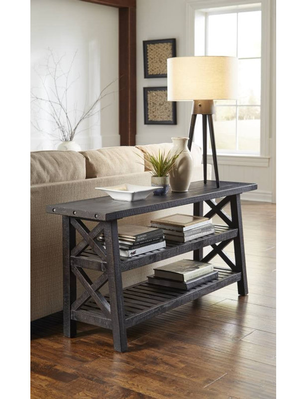 Oak Park Cross Bar Console Table