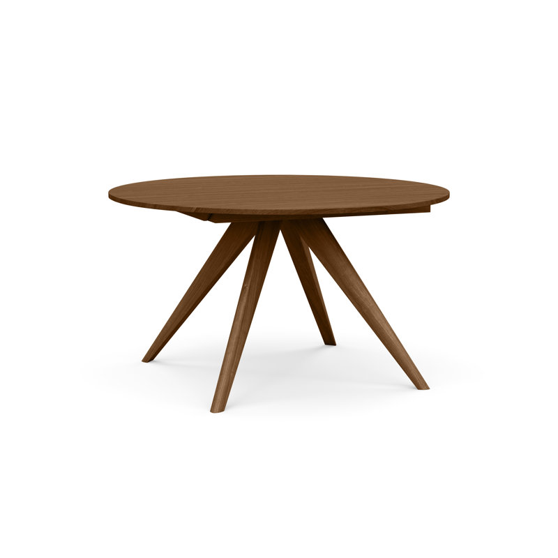 Catalina Round Extension Table, 48" L x 48" W, Natural Walnut