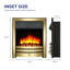Castleton Fires & Fireplaces 110cm W White Electric Fireplace with 6824.28 BTU-102762062