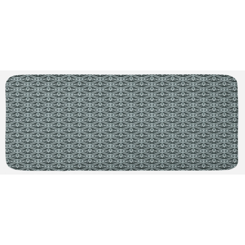 Traditional Floral Synthetic Kitchen Mat