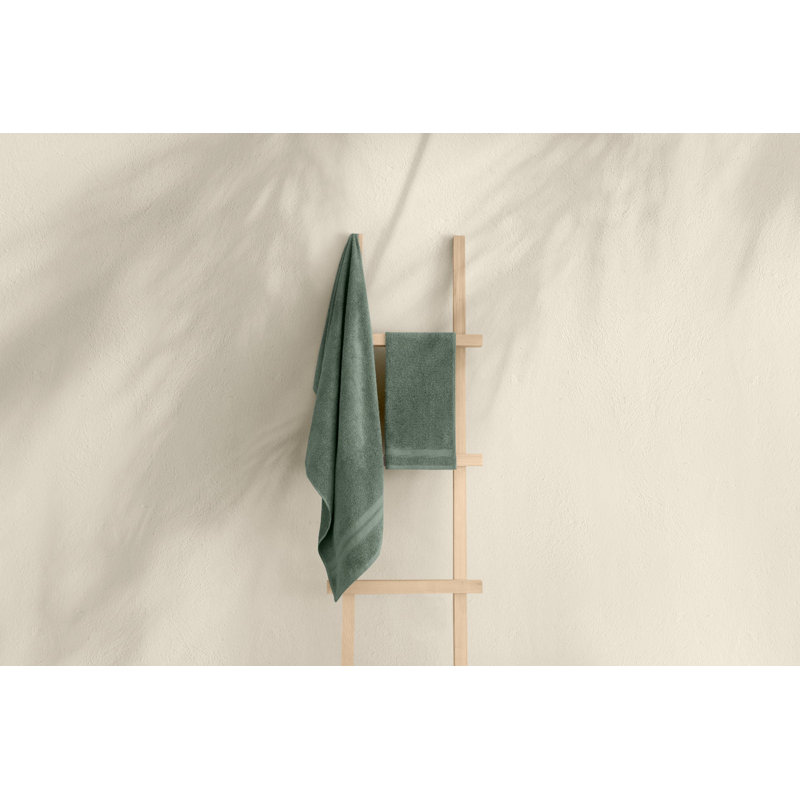 Ensemble de serviettes de bain douces et absorbantes (2 pièces), vert, serviettes de bain 27,6 x 55,1 pouces et serviettes de bain 19,7 x 35,4 pouces | 100% coton, 12,3 oz / verge carrée | Lavable à la machine, séchage rapide, parfait pour la maison et le spa